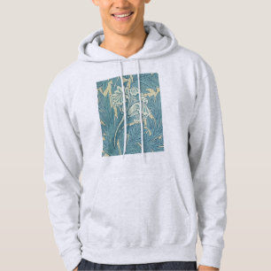 William Morris Classic Tulip Blue Floral Hoodie