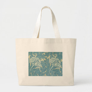William Morris Classic Tulip Blue Floral Large Tote Bag