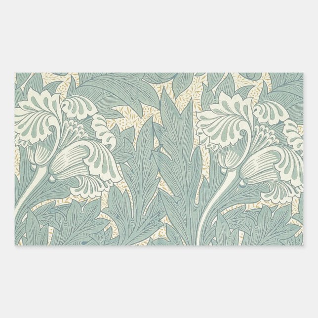 William Morris Classic Tulip Blue Floral Sticker (Front)