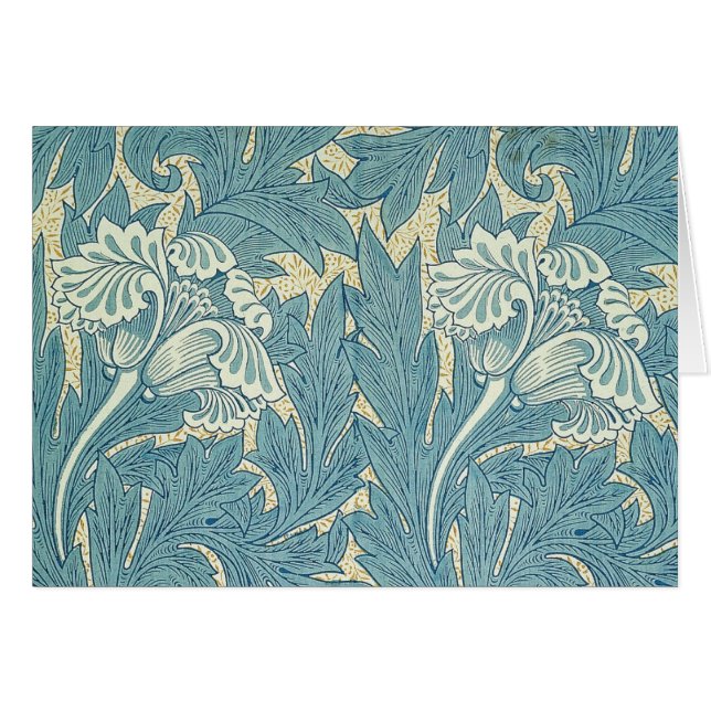 William Morris Classique Tulipe Bleu Floral (Devant horizontal)