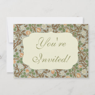 William Morris Clover Botanical Flower Invitation