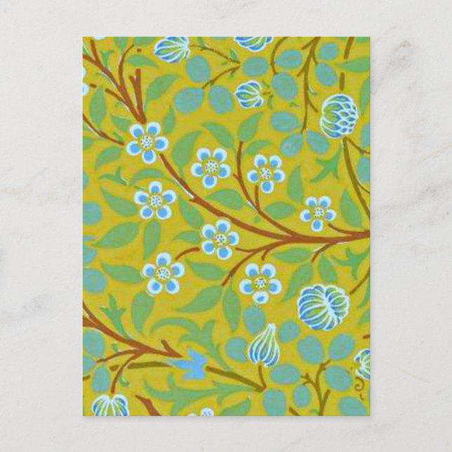 William Morris - Clover (yellow and blue) Postcard (Front)