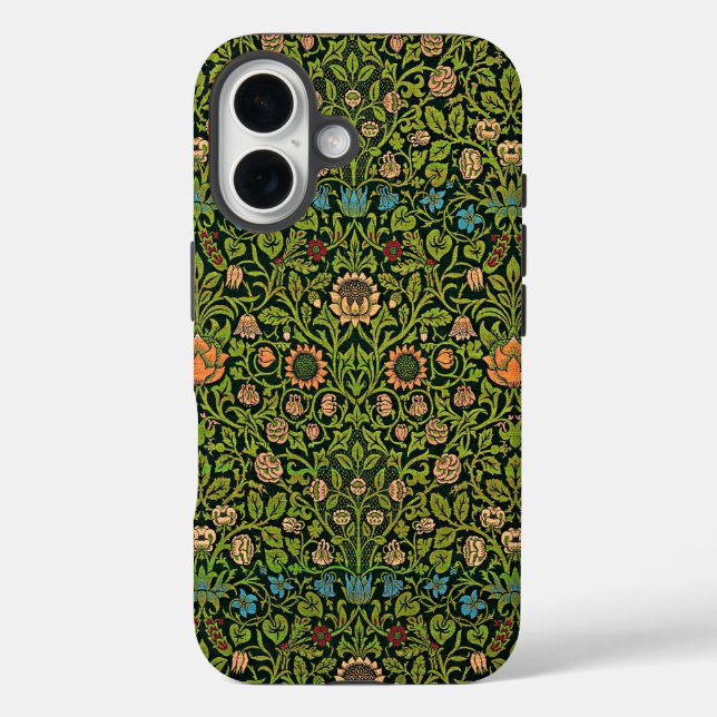 William Morris - Columbine, dark green, Case-Mate iPhone Case (Back)