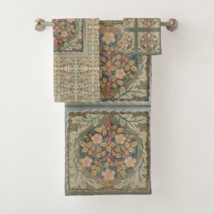 William * Morris Compilation Trellis Floral Tree Bath Towel Set