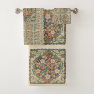 William * Morris Compilation Trellis Floral Tree Bath Towel Set