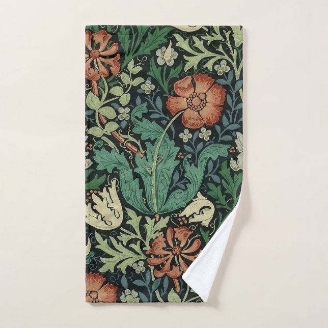 William Morris Compton Floral Art Nouveau Motif (Serviette à main)