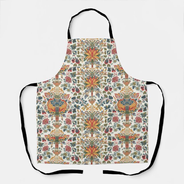William Morris Compton Floral Art Nouveau Pattern Apron (Front)