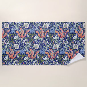 William Morris Compton Floral Art Nouveau Pattern Beach Towel