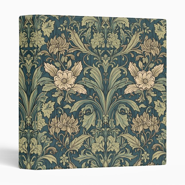 William Morris Compton Floral Art Nouveau Pattern Binder (Front/Spine)
