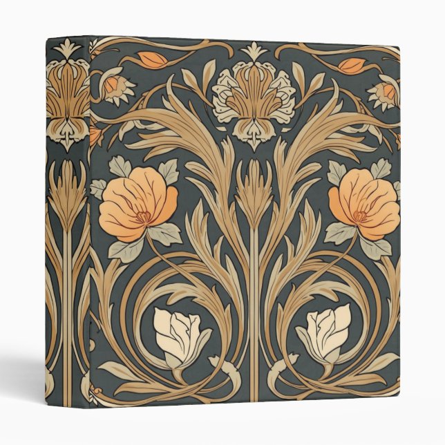 William Morris Compton Floral Art Nouveau Pattern Binder (Front/Spine)