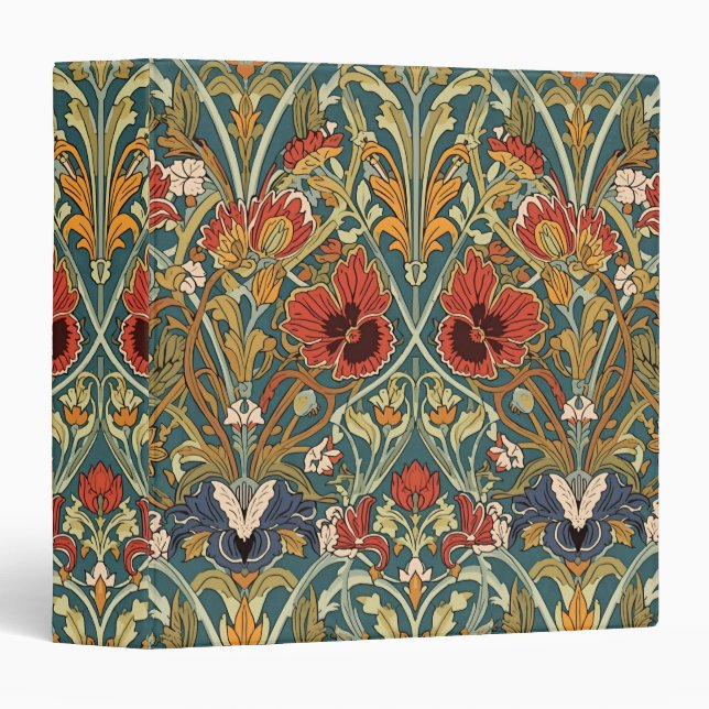 William Morris Compton Floral Art Nouveau Pattern Binder (Front/Spine)