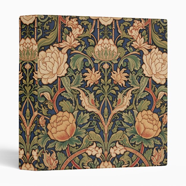 William Morris Compton Floral Art Nouveau Pattern Binder (Front/Spine)