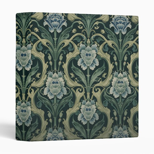 William Morris Compton Floral Art Nouveau Pattern Binder (Front/Spine)