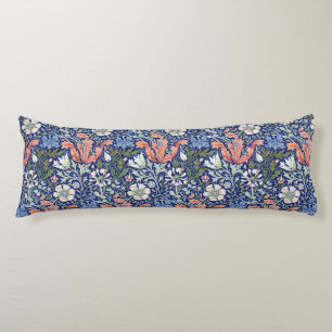 William Morris Compton Floral Art Nouveau Pattern Body Pillow