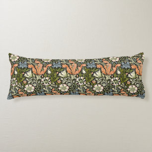 William Morris Compton Floral Art Nouveau Pattern Body Pillow