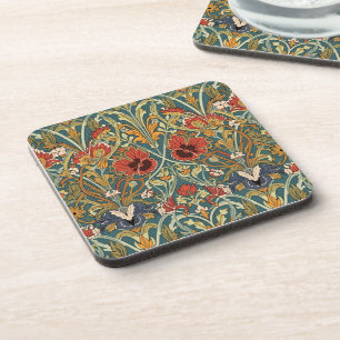 William Morris Compton Floral Art Nouveau Pattern Coaster