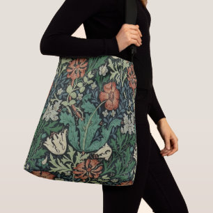 William Morris Compton Floral Art Nouveau Pattern Crossbody Bag
