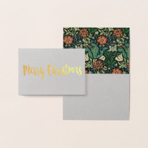William Morris Compton Floral Art Nouveau Pattern Foil Card