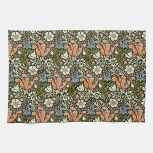 William Morris Compton Floral Art Nouveau Pattern Kitchen Towel