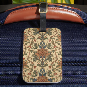 William Morris Compton Floral Art Nouveau Pattern Luggage Tag