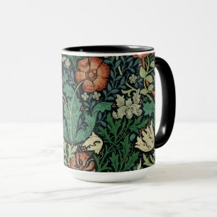 William Morris Compton Floral Art Nouveau Pattern Mug