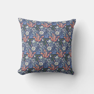 William Morris Compton Floral Art Nouveau Pattern Throw Pillow