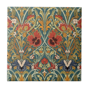 William Morris Compton Floral Art Nouveau Pattern Tile