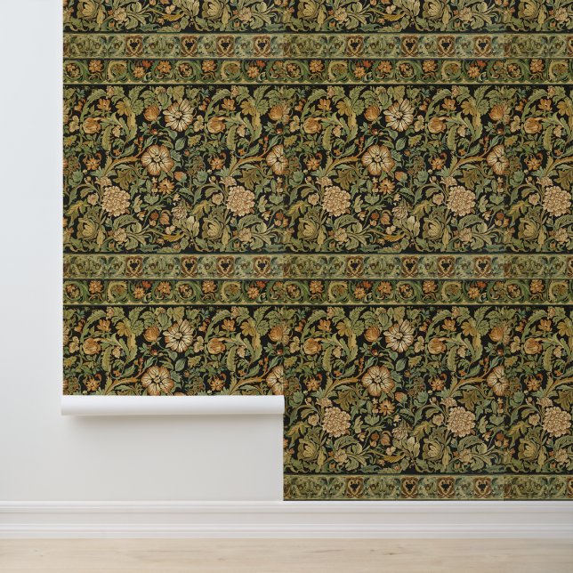 William Morris Compton Floral Art Nouveau Pattern Wallpaper (Application)