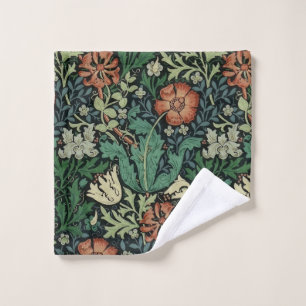 William Morris Compton Floral Art Nouveau Pattern Wash Cloth
