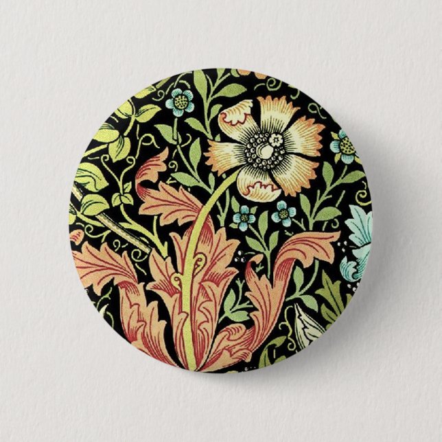William Morris Compton Wallpaper Classic 2 Inch Round Button (Front)