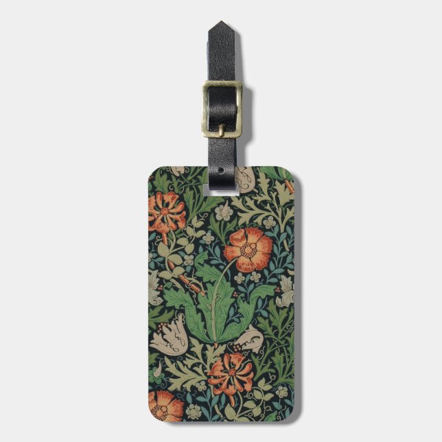 William Morris Compton Wallpaper Classic Luggage Tag (Front Vertical)