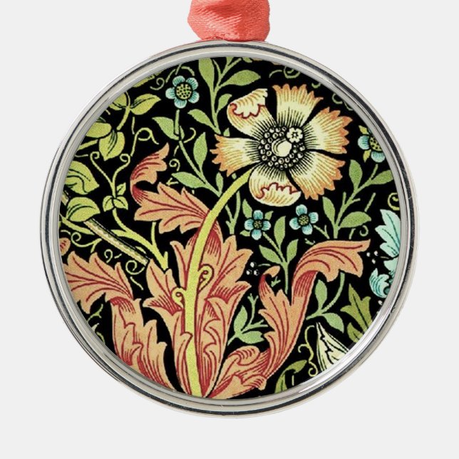 William Morris Compton Wallpaper Classic Metal Ornament (Front)