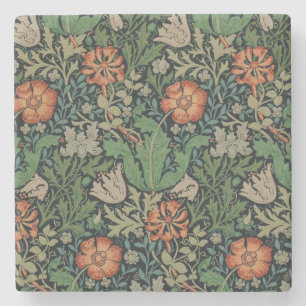 William Morris Compton Wallpaper Classic Stone Coaster