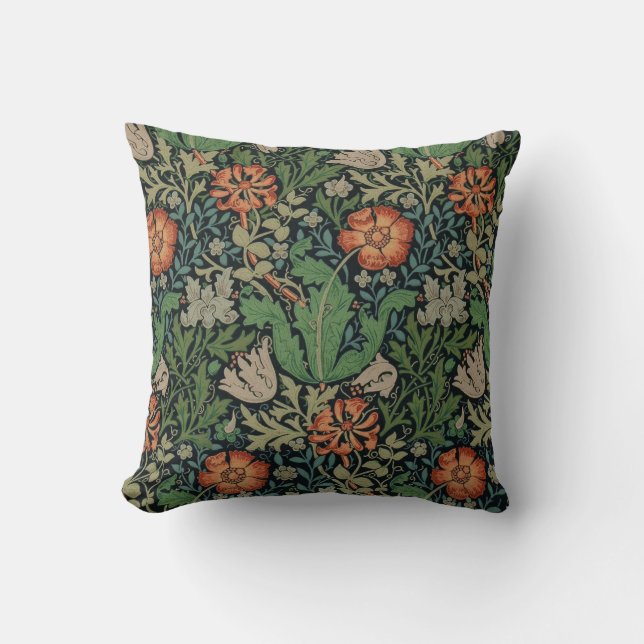William Morris Compton Wallpaper Classic Throw Pillow (Front)