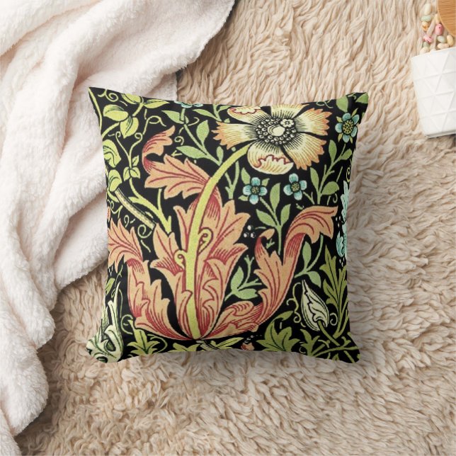 William Morris Compton Wallpaper Classic Throw Pillow (Blanket)