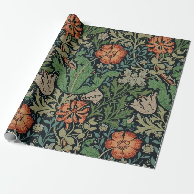 William Morris Compton Wallpaper Classic Wrapping Paper (Unrolled)