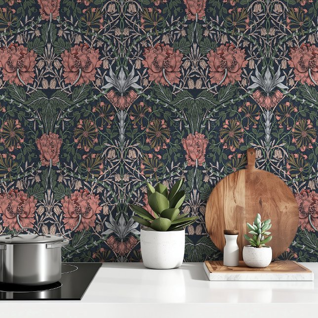 William Morris Coral Blush "Honeysuckle" Wallpaper (Creator Uploaded)