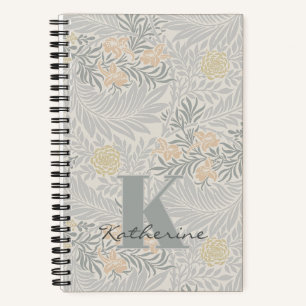 William Morris Coral & Sage Larkspur Pattern Notebook