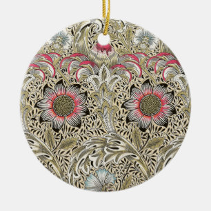 William Morris Corncockle Botanical Vine Floral Ceramic Ornament