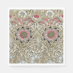 William Morris Corncockle Botanical Vine Floral Napkin