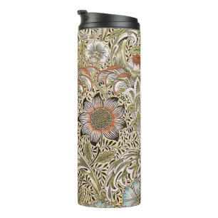 William Morris Corncockle Botanical Vine Floral Thermal Tumbler