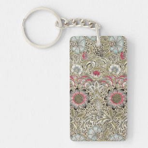 William Morris Corncockle Vintage Floral Keychain