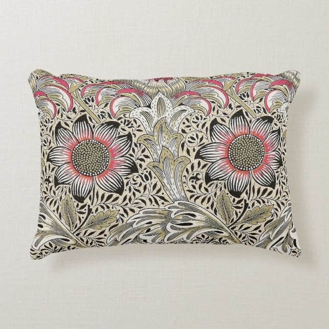 William Morris Corncockle wallpaper floral  Accent Pillow (Front)