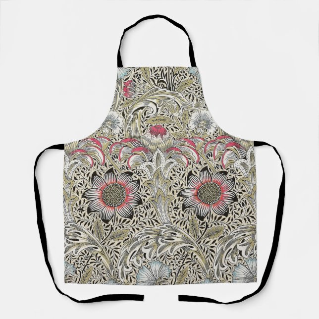 William Morris Corncockle wallpaper floral  Apron (Front)