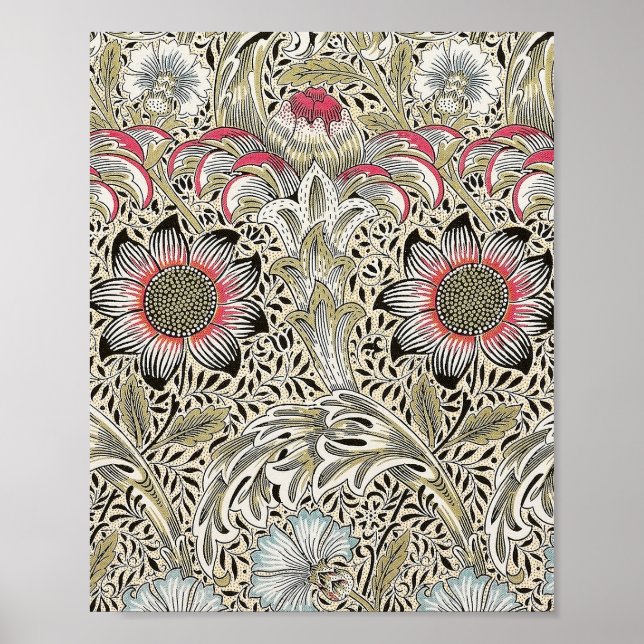 William Morris Corncockle wallpaper floral  Poster (Front)
