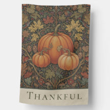 William Morris Cottage Pumpkin Fall Thankful