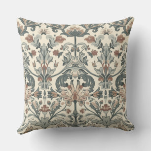 William Morris Coussin inspiré dans les couleurs b