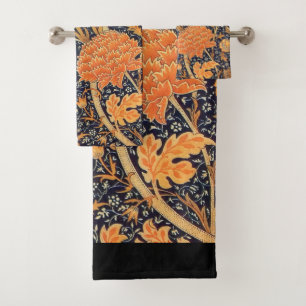 William Morris Cray Floral Art Nouveau Pattern Bath Towel Set