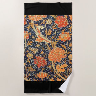 William Morris Cray Floral Art Nouveau Pattern Beach Towel
