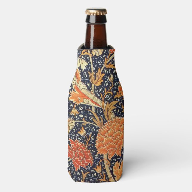 William Morris Cray Floral Art Nouveau Pattern Bottle Cooler (Bottle Front)